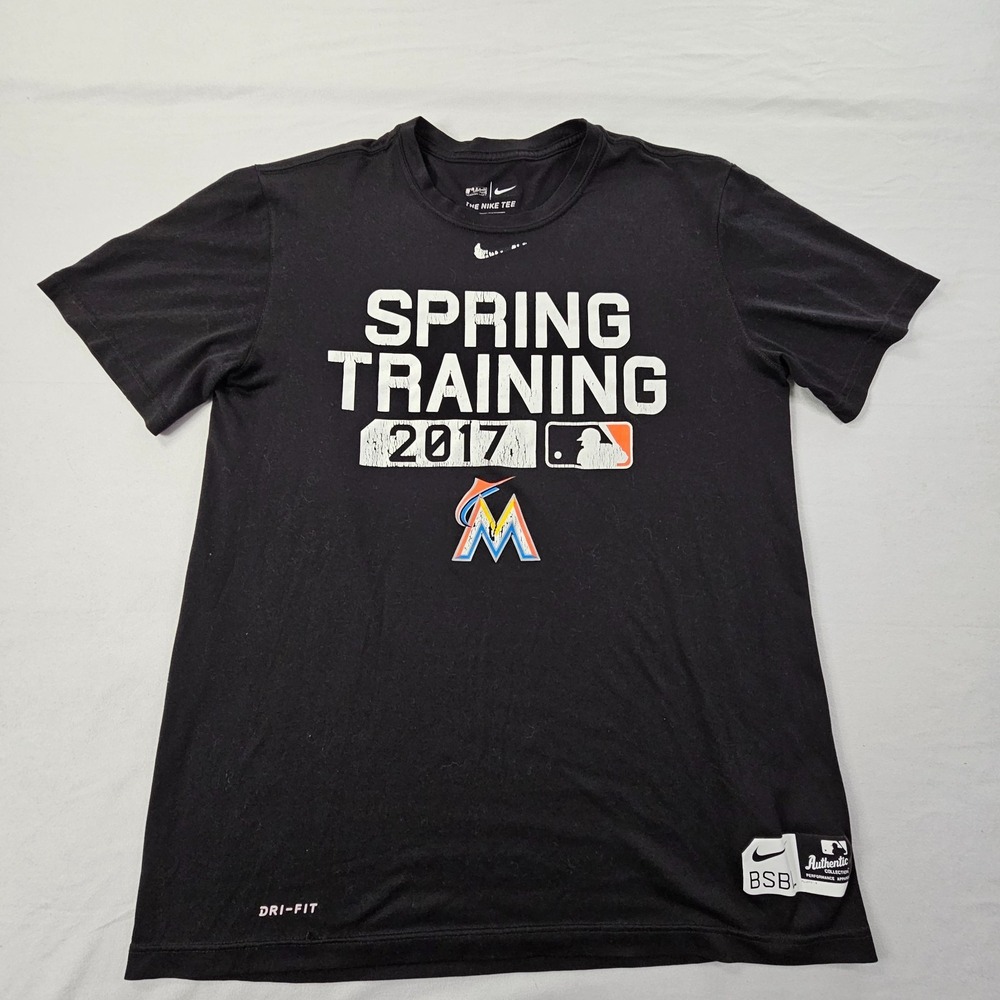 Miami Marlins Spring Training 2017 Nike Dri-Fit Black T-Shirt Men's M